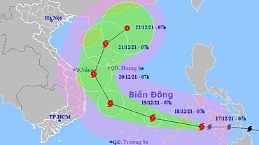 Typhoon Rai entering East Sea, making U-turn 