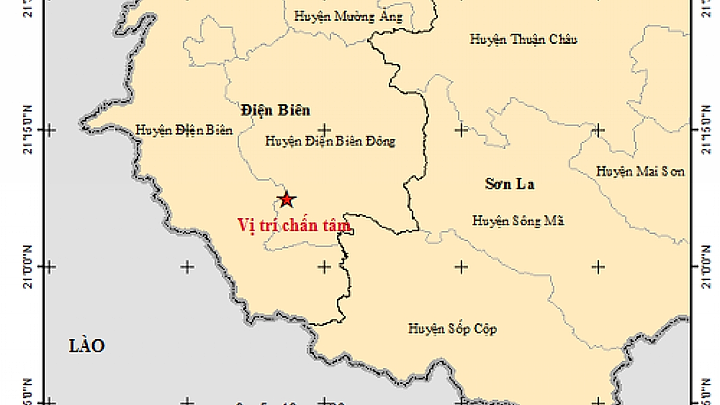 Dien Bien shaken by magnitude 4.5 earthquake