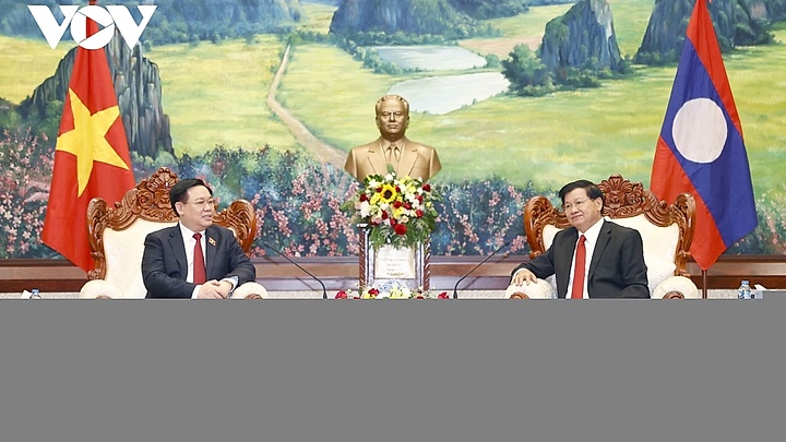 Leaders upbeat about flourishing Vietnam-Laos relations