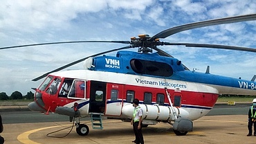Helicopter deployed in search for missing fishermen drifting at sea 