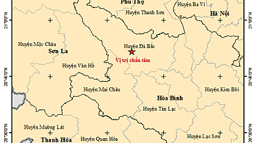 3.9 magnitude earthquake recorded in northern Vietnam 