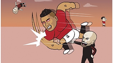 Biếm họa 24h: Casemiro khoe cơ bắp cuồn cuộn