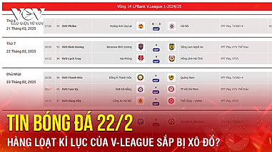 Tin bóng đá 22/2: Hàng loạt kỉ lục của V-League sắp bị xô đổ?
