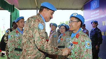 UN honours Vietnamese engineering unit for peacekeeping service