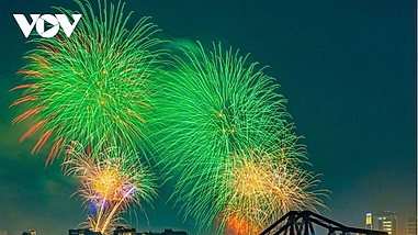 Fireworks light up Hanoi to mark the start of 2026