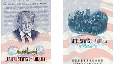 Mỹ phát hành hộ chiếu phiên bản đặc biệt có hình Tổng thống Trump