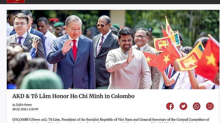 Truyền thông Sri Lanka đưa đậm nét về chuyến thăm của Tổng Bí thư, Chủ tịch nước Tô Lâm