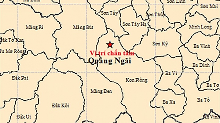 Lại xảy ra động đất ở Kon Plông, Quảng Ngãi gây rung chấn liên tiếp
