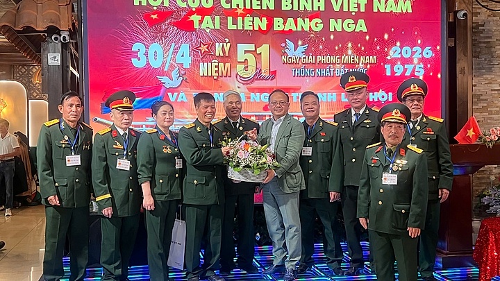 Hội Cựu chiến binh VN tại LB Nga kỷ niệm 51 năm Ngày Giải phóng miền Nam
